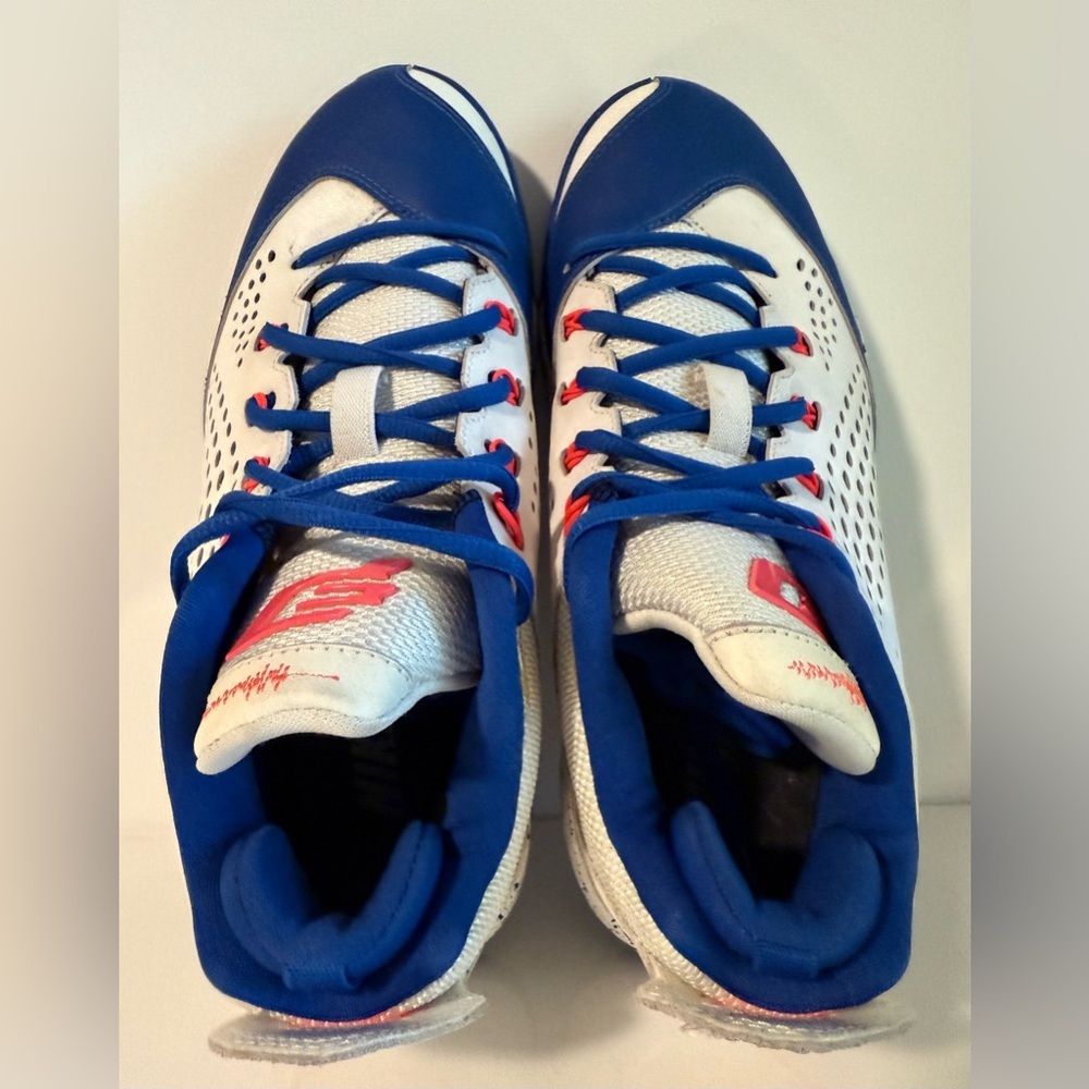 Nike Air Jordan CP3 7 VII AE NikeID Custom White Blue Red Size 9.5 - Picture 6 of 12